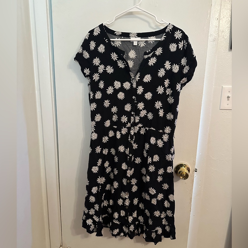 Black floral dress